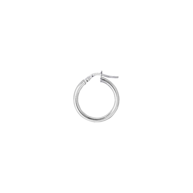 Créoles Or Gris 750/1000 Fil 2mm Diamètre 15mm