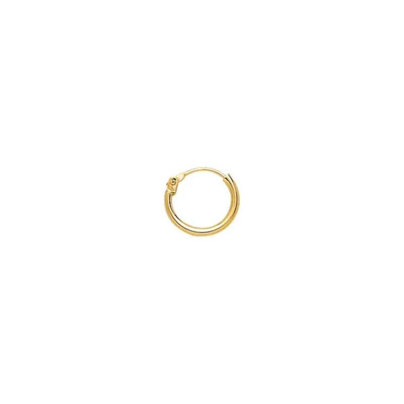 Créoles Or Jaune 750/1000 Fil 1.2mm Diamètre Intérieur 10mm