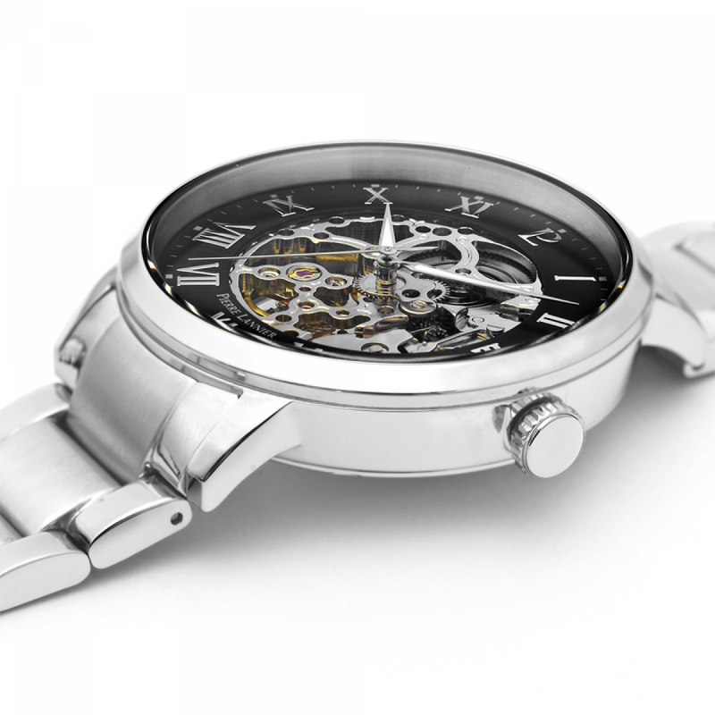 Montre Homme Pierre Lannier Automatique Cadran Noir Bracelet Acier 317B131 – Image 2