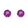 Boucles d'oreilles Argent 925/1000 Rhodié et Cristal Violet