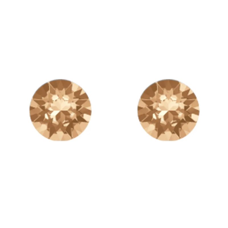 Boucles d'oreilles Argent 925/1000 Rhodié et Cristal Crème