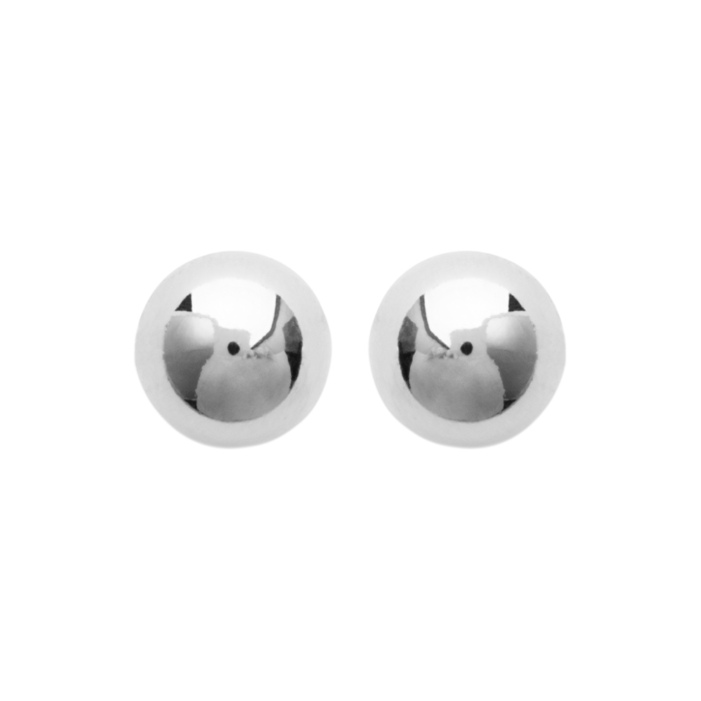 Boucles d'oreilles Argent Rhodié 925/1000 Boules 5mm