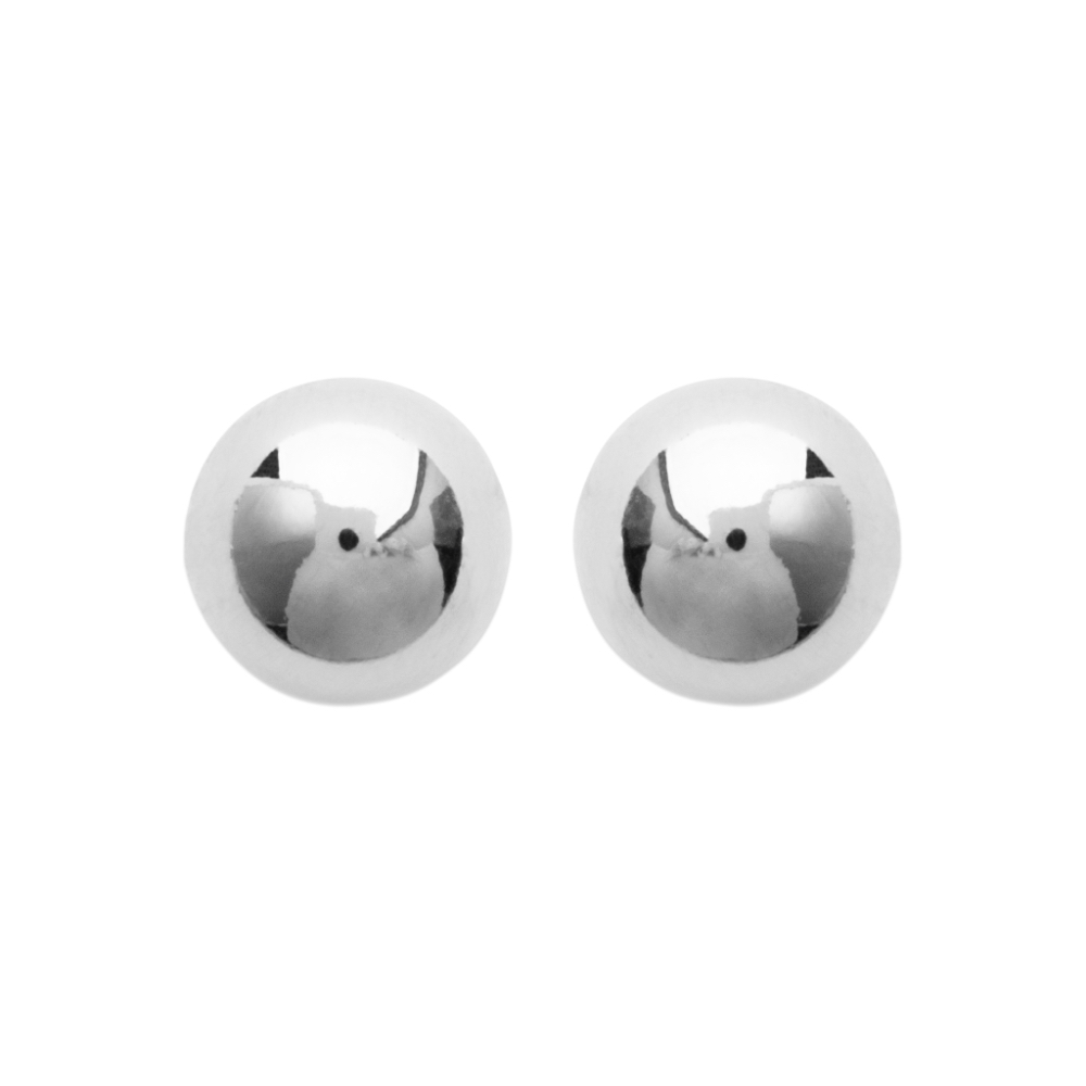 Boucles d'oreilles Argent Rhodié 925/1000 Boules 6mm