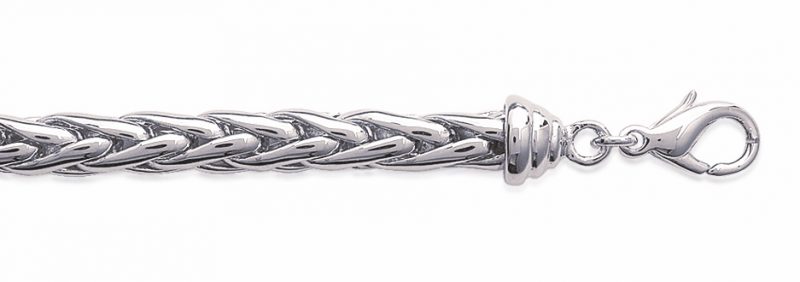 Bracelet Argent Rhodié 925/1000 Maille Palmier