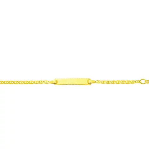 Bracelet identité Bébé Or jaune 750/1000 Maille Marine Plate 13cm