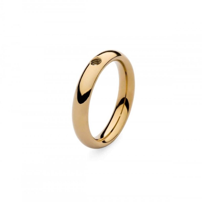Bagues Qudo Basic Small Acier Gold