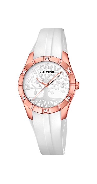 Orologio Calypso Trendy K5716/F Da Donna – Quadrante Marrone, Cassa Multicolore In Plastica, Cinturino Coordinato, Impermeabile 5 ATM