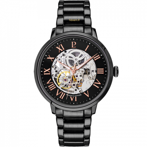 Montre Homme Pierre Lannier Automatique Bracelet Acier Noir 316D439