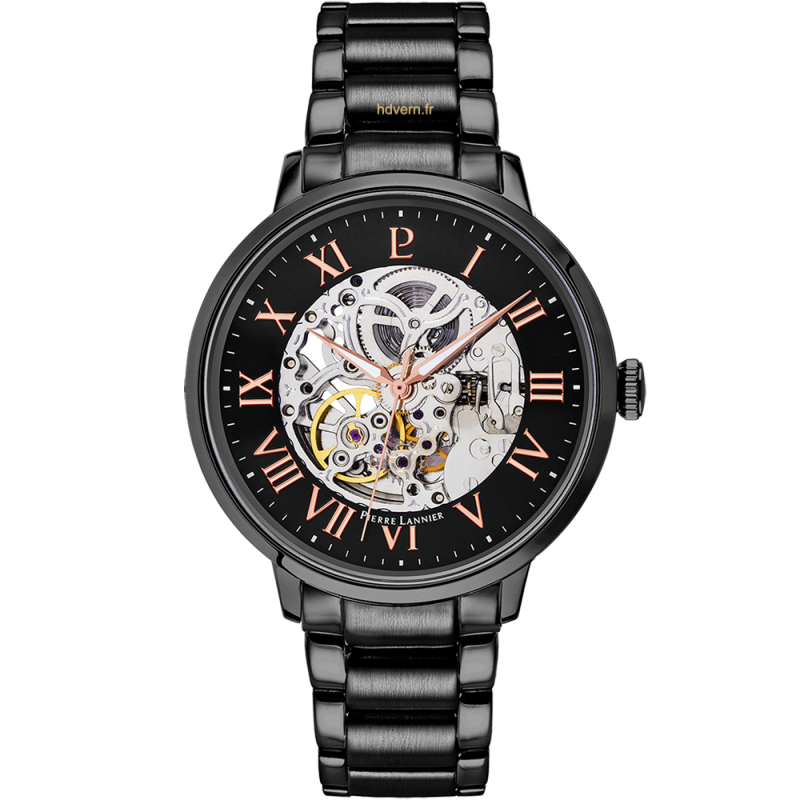 Montre Homme Pierre Lannier Automatique Bracelet Acier Noir 316D439