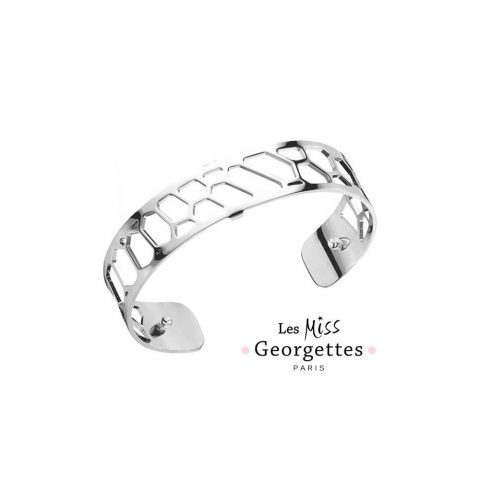 Manchette Enfant Miss Georgettes Nid d'Abeille 12mm Finition Argentée + Vinyle Lunatica