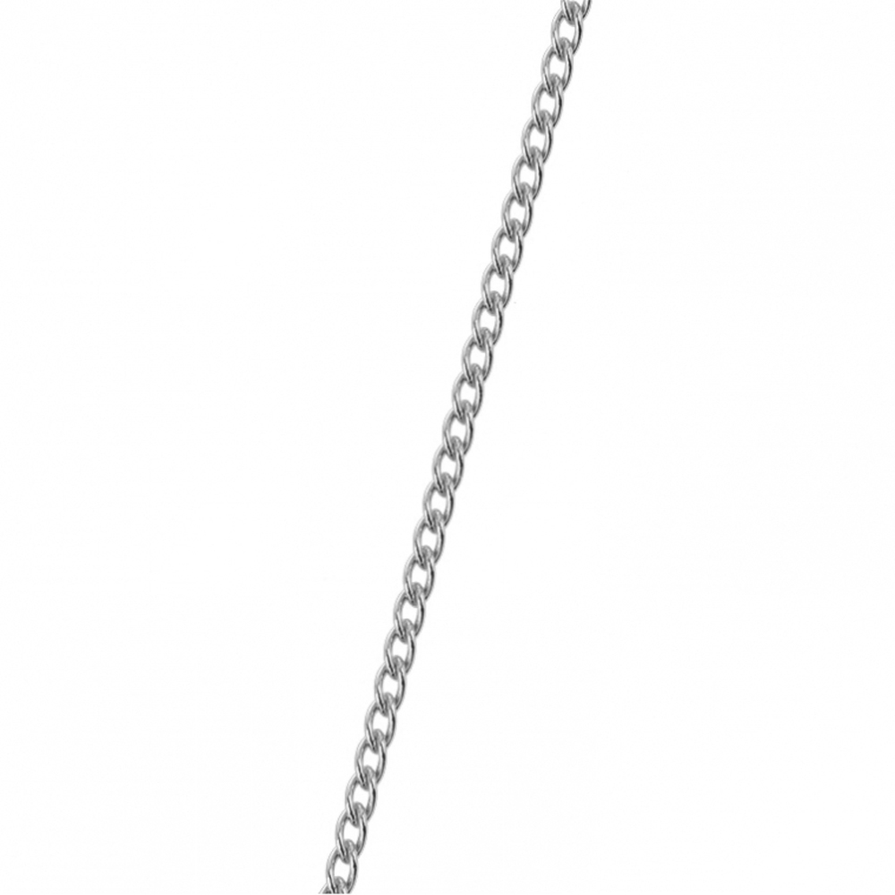 Chaine Maille Gourmette Les Georgettes Finition Argentée Sautoir 80cm