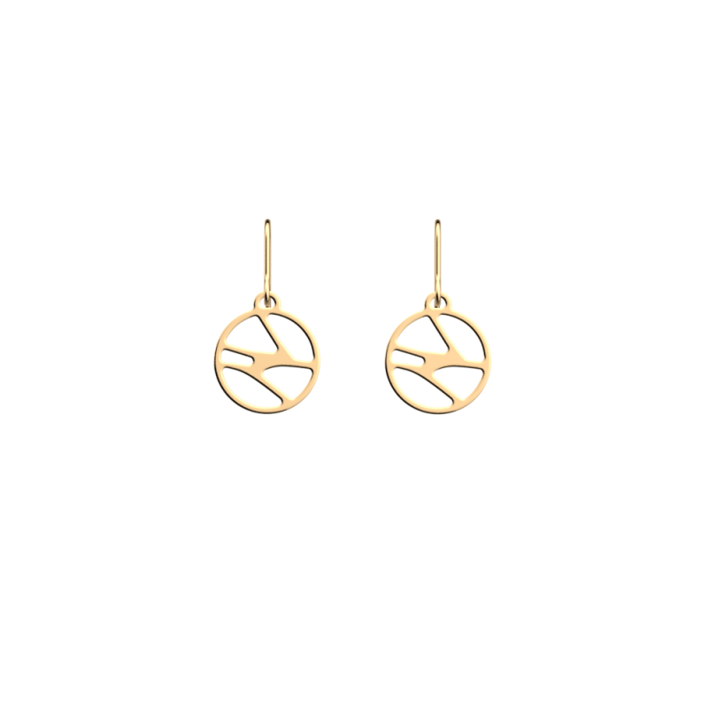 Boucles d'oreilles Les Georgettes Les Essentielles Écorces Pendantes Finition Dorée 16mm
