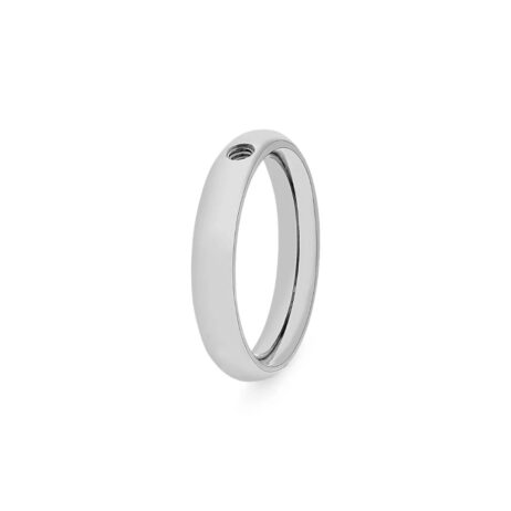 Bagues Qudo Basic Small Acier Silver