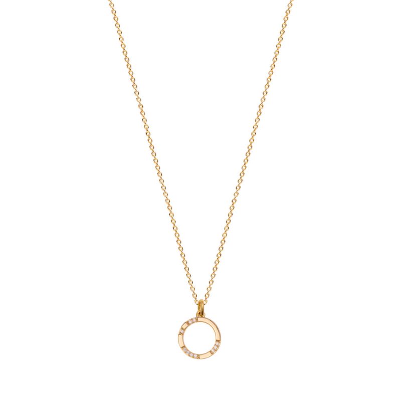 Collier Saunier Céleste Plaqué Or et Oxydes