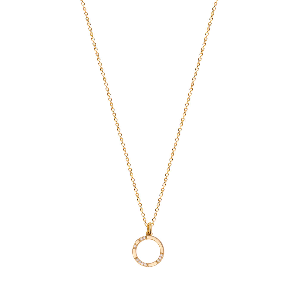 Collier Saunier Céleste Plaqué Or et Oxydes