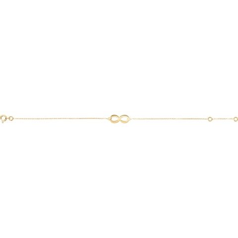 Bracelet Or Jaune 750/1000 Motif Infini - 18cm