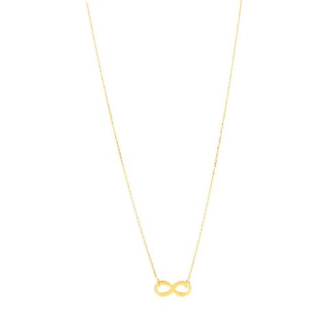 Collier Or Jaune 750/1000 Motif Infini - 42cm