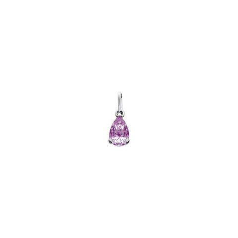 Pendentif Or Blanc 750/1000 avec Améthyste Poire