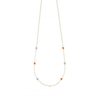 Collier or jaune 750/1000 et Pierres Naturelles