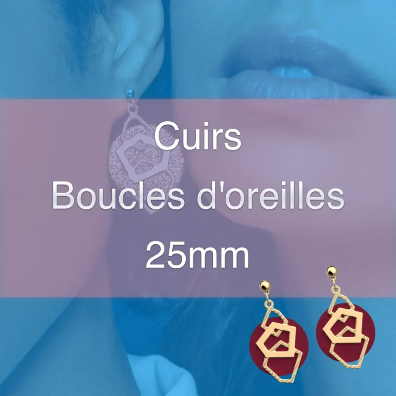 Cuirs 25mm Boucles d'oreilles Les Georgettes