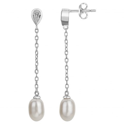 Boucles d'oreilles Pendantes Argent 925/1000, Oxydes et Perles