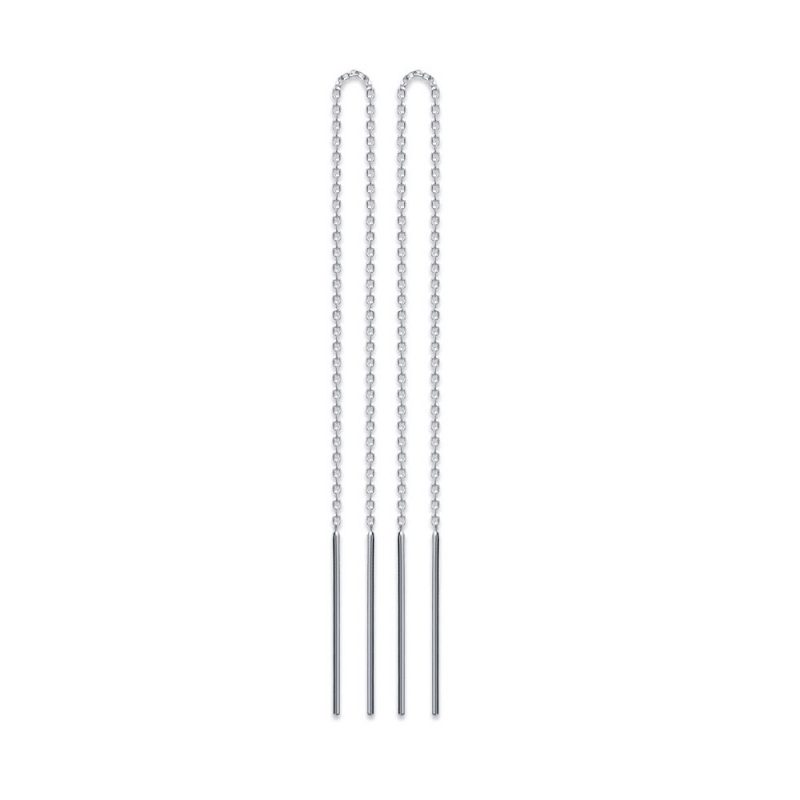 Boucles d'oreilles Assi Pendantes Argent 925/1000 Rhodié