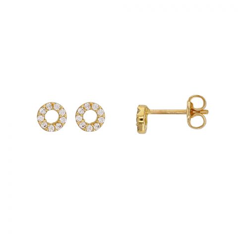 Boucles d'oreilles Rondes Or Jaune 750/1000 et Oxydes