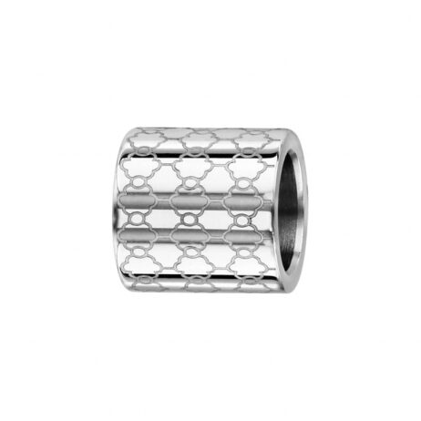 Charms Thabora Acier Forme Tube Motif Alvéoles