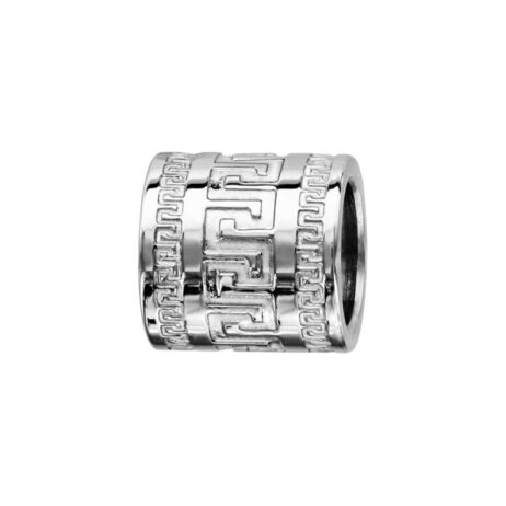 Charms Thabora Acier Forme Tube Motif Grecque