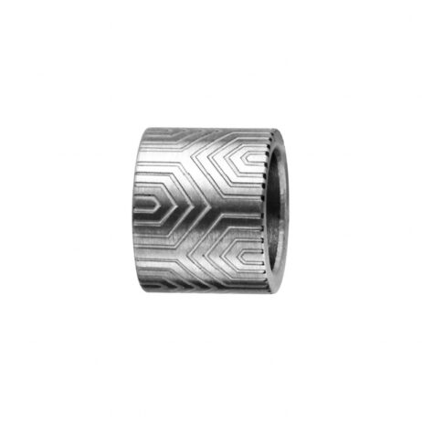 Charms Thabora Acier Forme Tube Motif Aztèque