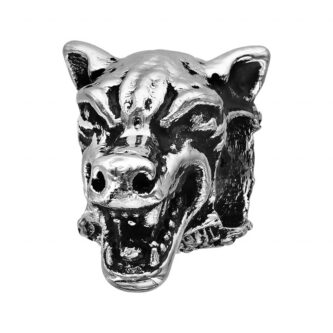 Charms Thabora Acier Tête de Loup - Silver