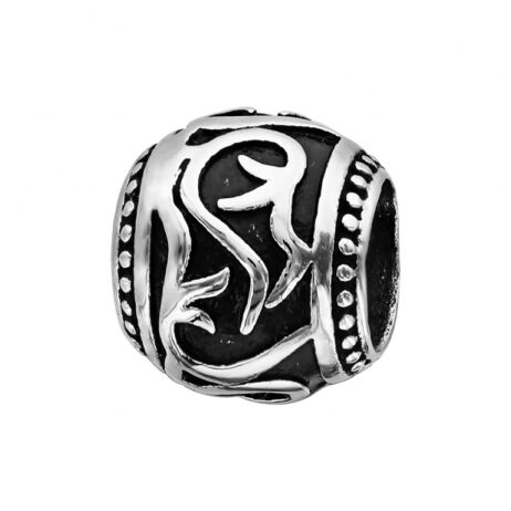 Charms Thabora Homme Acier Boule Motif Tribal