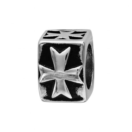 Charms Thabora Homme Acier Croix sur Templier Cubique