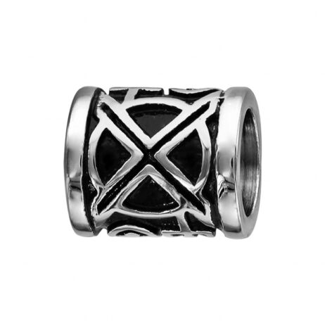 Charms Thabora Homme Acier Cylindre Motif