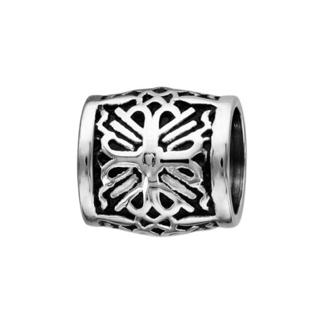 Charms Thabora Homme Acier Cylindre Patine avec Croix