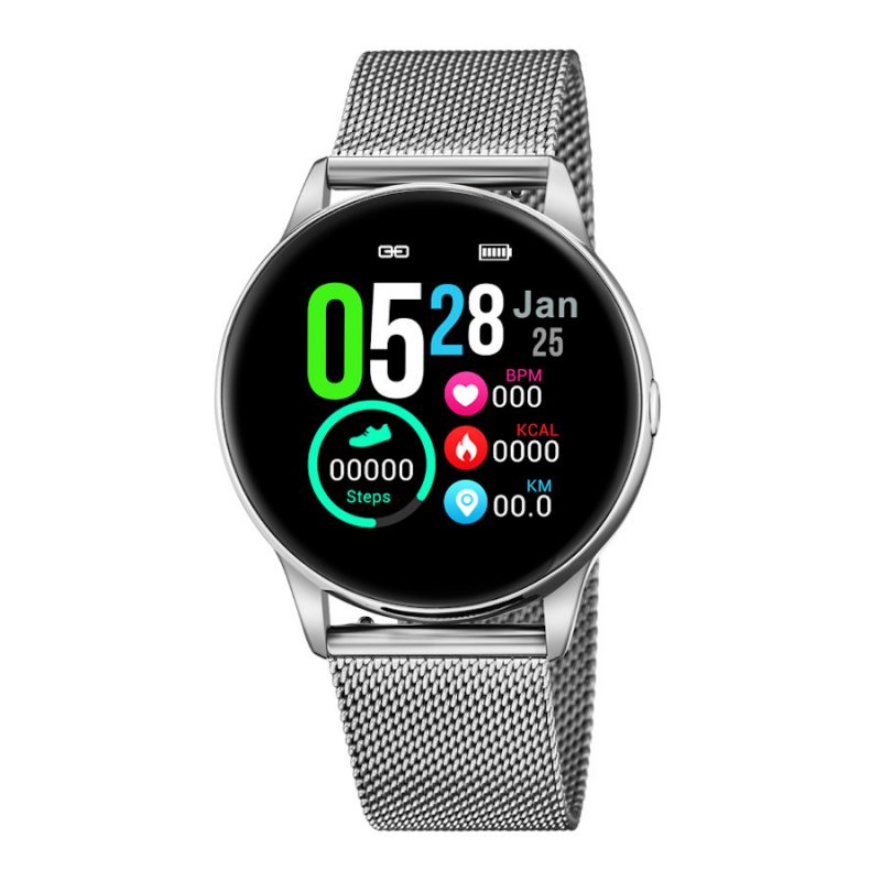 Montre Lotus Unisexe Connectée Smartwatch Numérique Acier Bracelet Milanais 50000/A