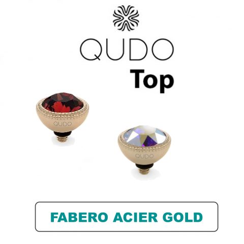 Tops Qudo Fabero 11 mm Acier Gold Cristal