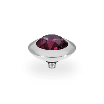 Tops Qudo Acier Tondo 13 mm Silver Cristal - Amethyst