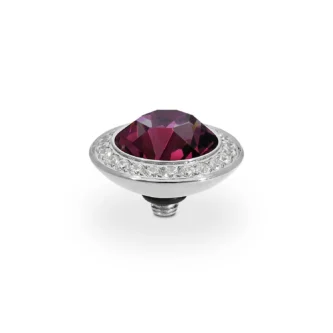 Tops Qudo Tondo Deluxe 13mm Acier Silver Cristal - Amethyst