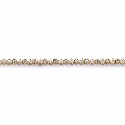 Bracelet Plaqué Or Pavage Oxydes
