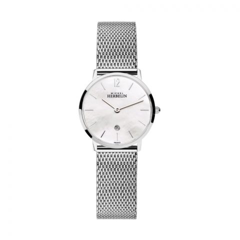 Herbelin Femme Acier City Fond Nacre Bracelet Acier Milanais 16915/19B
