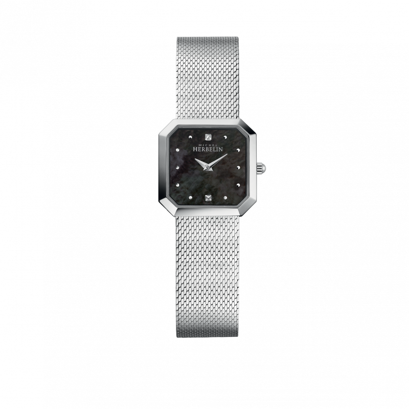 Montre Femme Herbelin Femme Acier Octogone Bracelet Acier Milanais 17426B49
