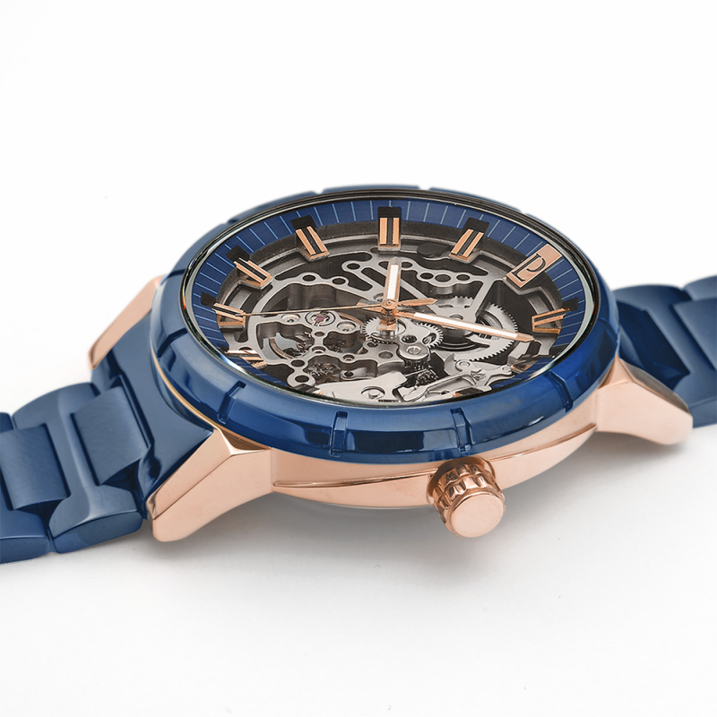Montre Homme Pierre Lannier Automatique Cadran Bleu Bracelet Acier Bleu 325C269 – Image 3