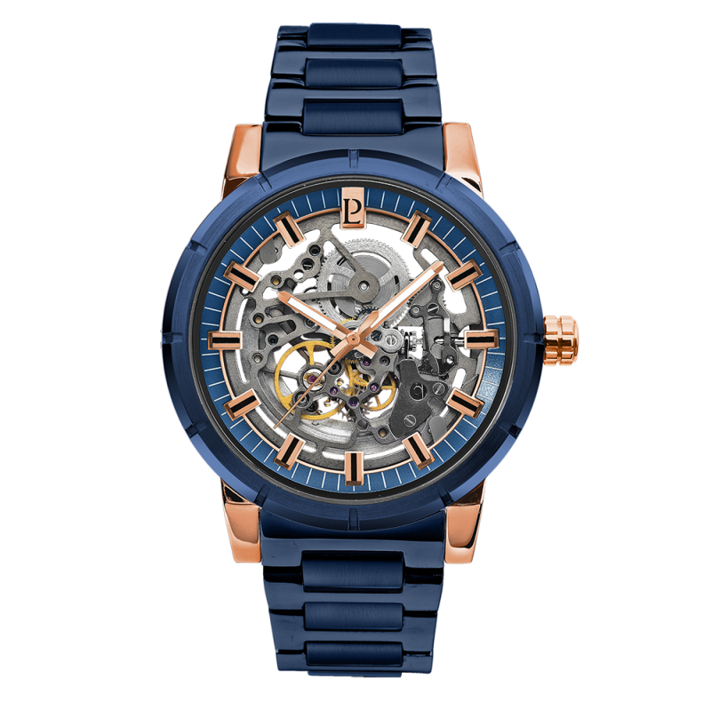 Montre Homme Pierre Lannier Automatique Cadran Bleu Bracelet Acier Bleu 325C269