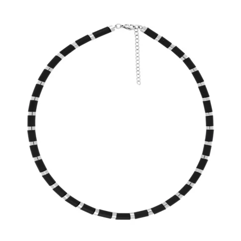 Collier Homme Cargo Acier et Polyuréthane 45+5cm