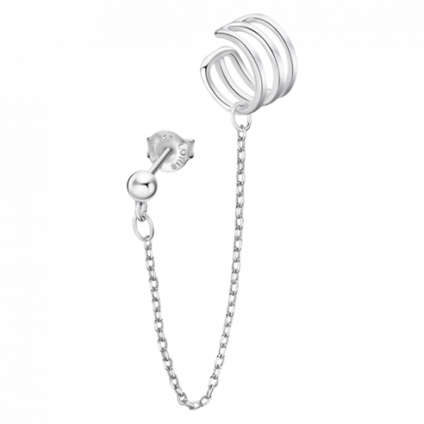 Boucle d'oreille Ear Cuff Argent 925/1000 Boule et Bague