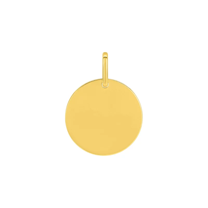 Médaille à graver Plaqué Or Jeton 15mm