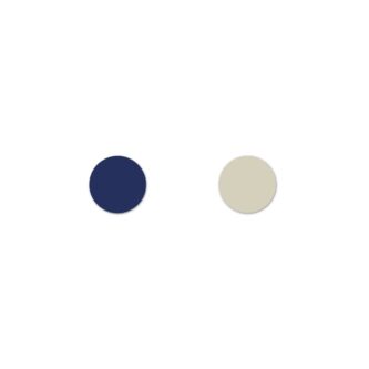 Vinyles Les Georgettes Bagues 16mm - Indigo /Blanc Cassé