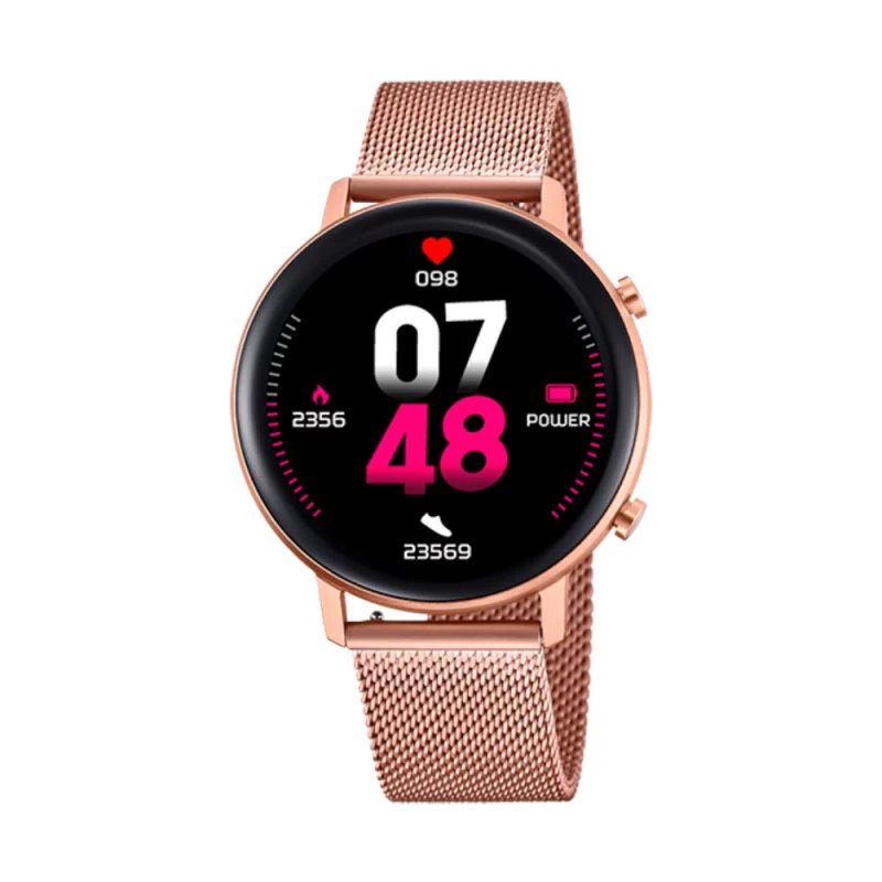 Montre Lotus Femme Connectée Smartwatch Numérique Acier Rosé Bracelet Milanais 50042/1