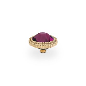 Tops Qudo Fabero Flat 10 mm Acier Gold Cristal - Amethyst